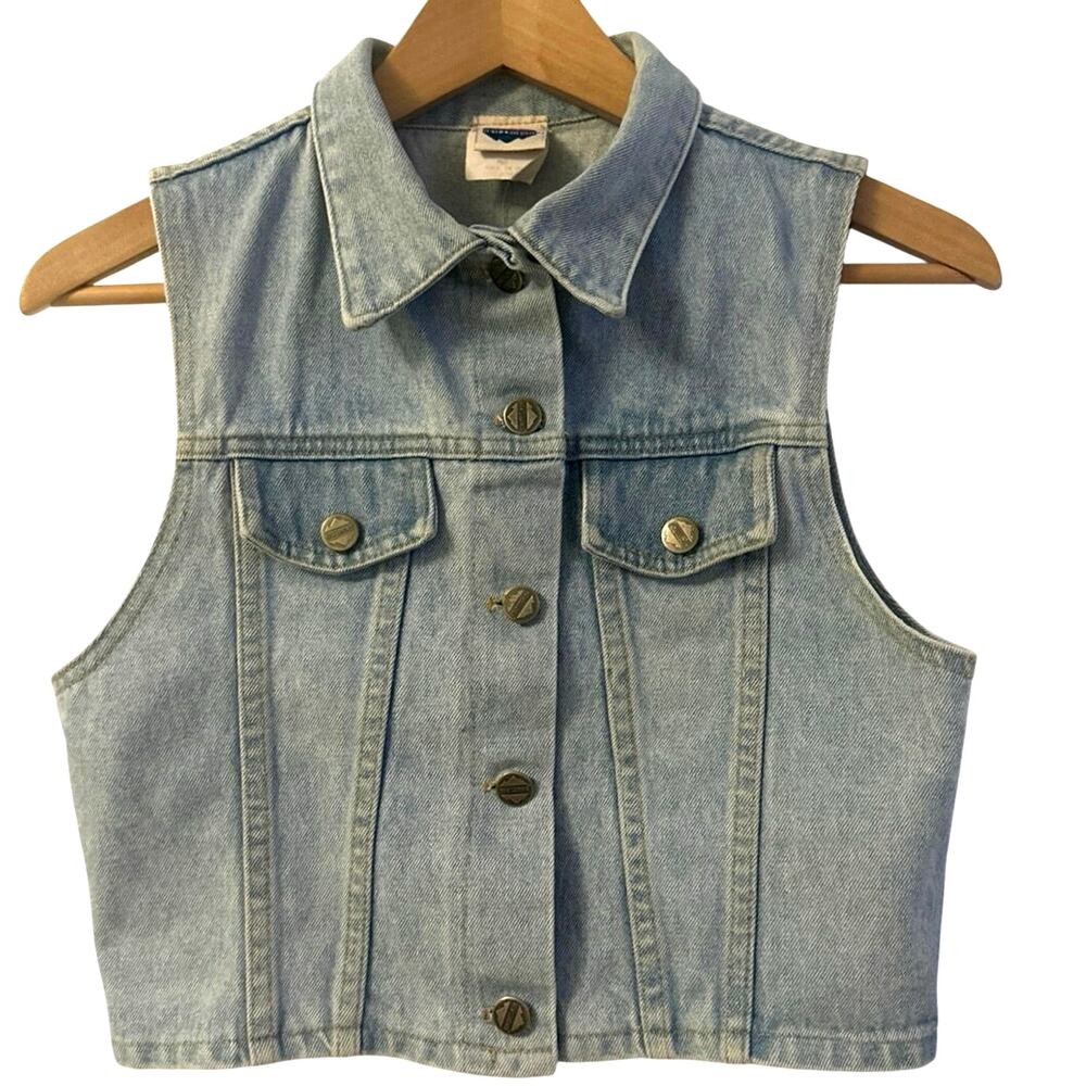 Vintage New Legends denim Jean vest SzM in excellent condition